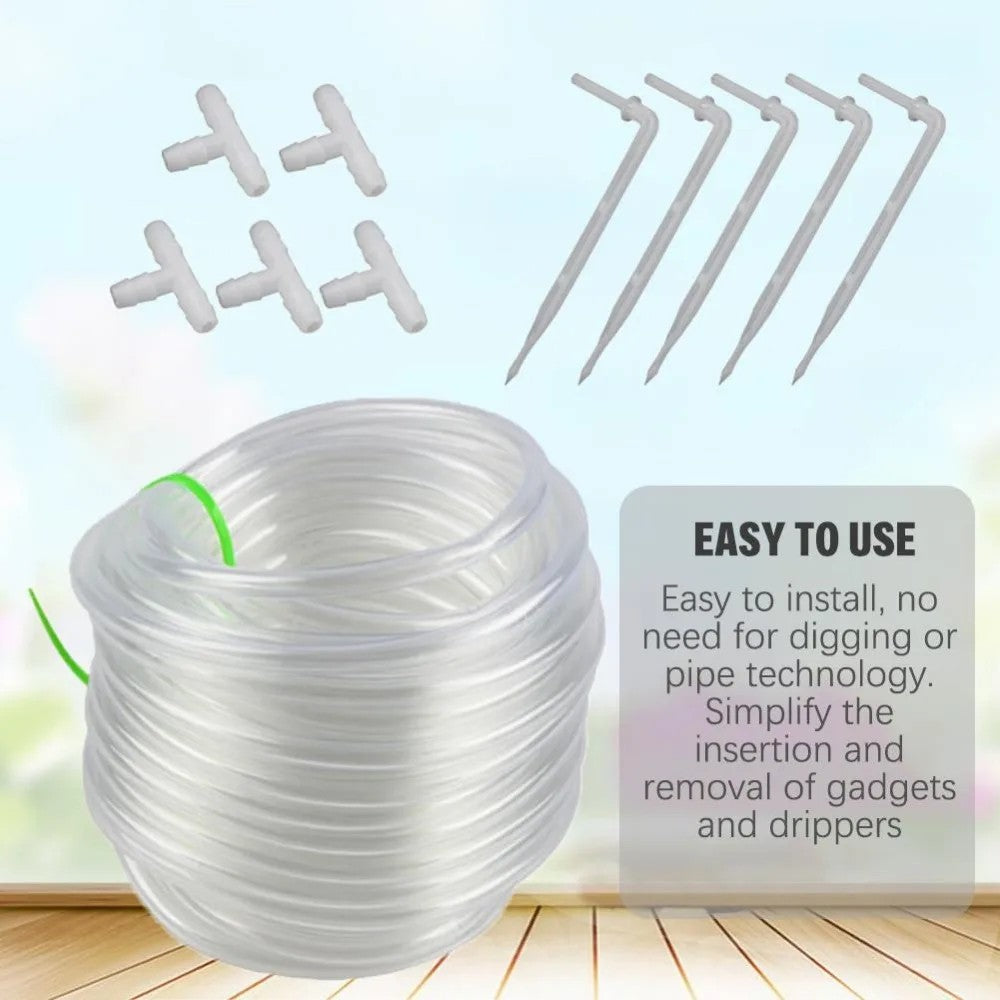 10m PVC Water Pipe Garden Drip Irrigation Clear Hose Fittings for Automatic Waterer 10m PVC Water Pipe Garden Drip Irrigation Clear Hose Fittings for Automatic Waterer